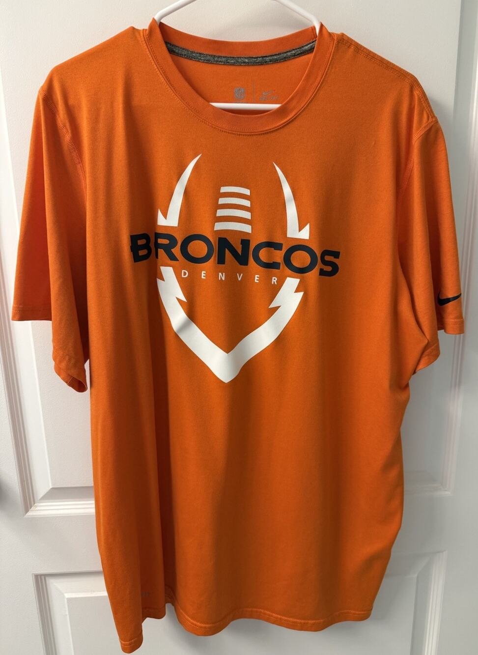 Nike Denver Broncos Dri-FIT Shirt Men's XL Orange Graphic Tee NFL Football